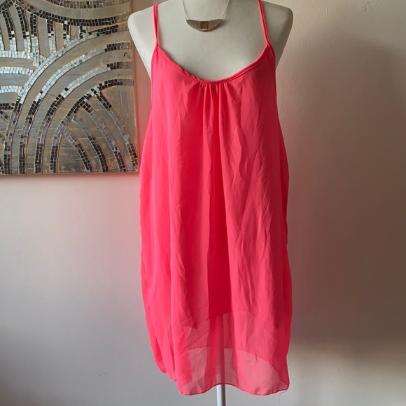 Pink Chiffon Summer Beach Dress - Picture 4 of 9
